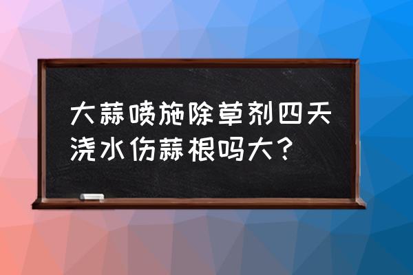 大蒜地里能打除草剂吗 大蒜喷施除草剂四天浇水伤蒜根吗大？