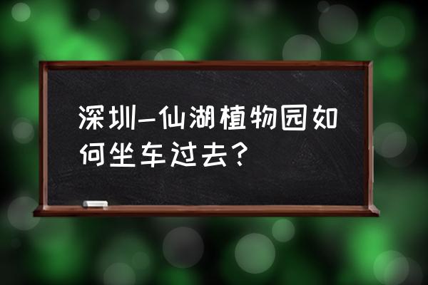 仙湖植物园内部巴士几点开始 深圳-仙湖植物园如何坐车过去？