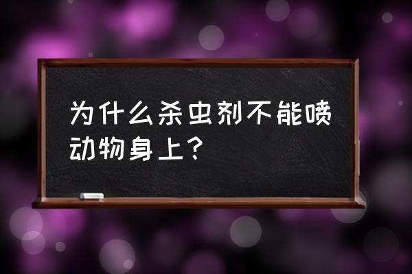 黑旋风杀虫剂可以喷狗身上吗 为什么杀虫剂不能喷动物身上？