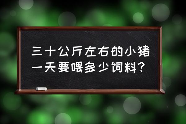 土杂猪用什么饲料 三十公斤左右的小猪一天要喂多少饲料? 土杂猪用什么饲料 三十公斤左右的小猪一天要喂多少饲料?
