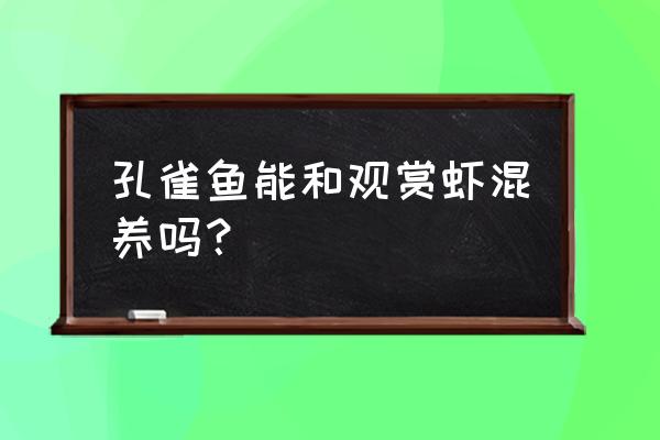 孔雀鱼可以和虾一起养吗 孔雀鱼能和观赏虾混养吗? 孔雀鱼可以和虾一起养吗 孔雀鱼能和观赏虾混养吗?