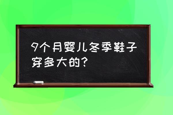 九个月宝宝鞋子穿多大码 9个月婴儿冬季鞋子穿多大的？