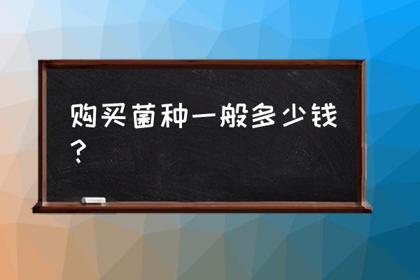 网上买菌种自己种蘑菇 购买菌种一般多少钱? 网上买菌种自己种蘑菇 购买菌种一般多少钱?