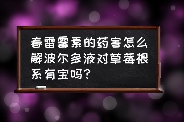 如何辨别草莓是否打药 春雷霉素的药害怎么解波尔多液对草莓根系有宝吗? 如何辨别草莓是否打药 春雷霉素的药害怎么解波尔多液对草莓根系有宝吗?