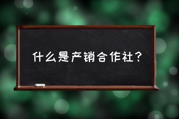 农产品产销对接计划书 什么是产销合作社？