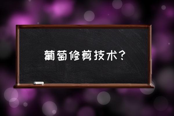葡萄最新修剪方法 葡萄修剪技术? 葡萄最新修剪方法 葡萄修剪技术?