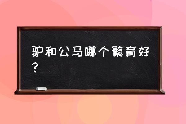 母骡子好还是公骡子好 驴和公马哪个繁育好? 母骡子好还是公骡子好 驴和公马哪个繁育好?